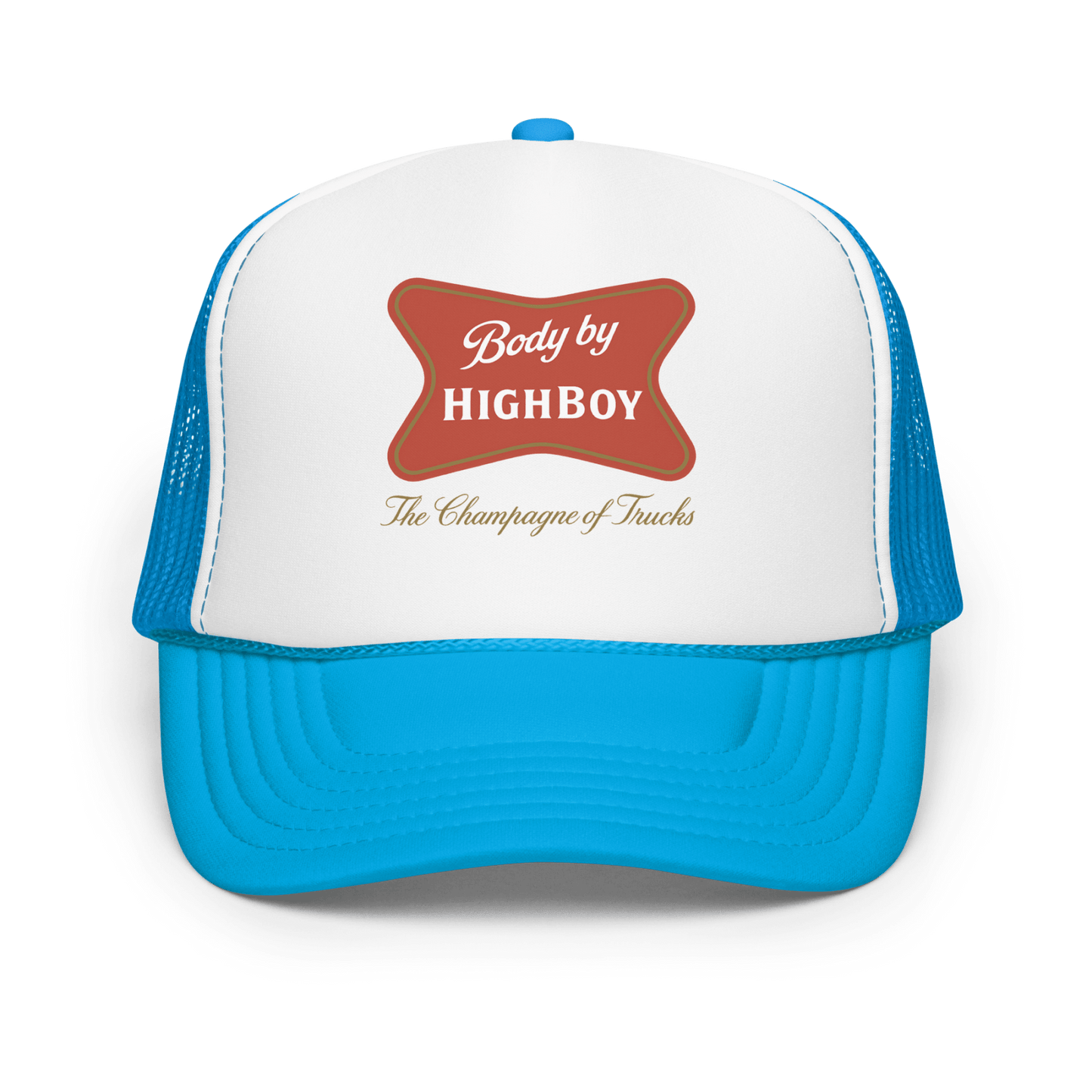 "Champagne Of Trucks" Foam Trucker Hat - vintage ford 1967–1979 Highboy, Bumpside, and Dentside truck design – BodyByHighboy