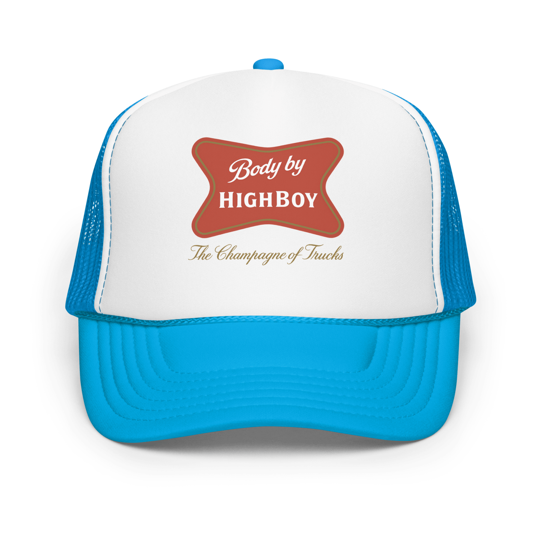 "Champagne Of Trucks" Foam Trucker Hat - vintage ford 1967–1979 Highboy, Bumpside, and Dentside truck design – BodyByHighboy