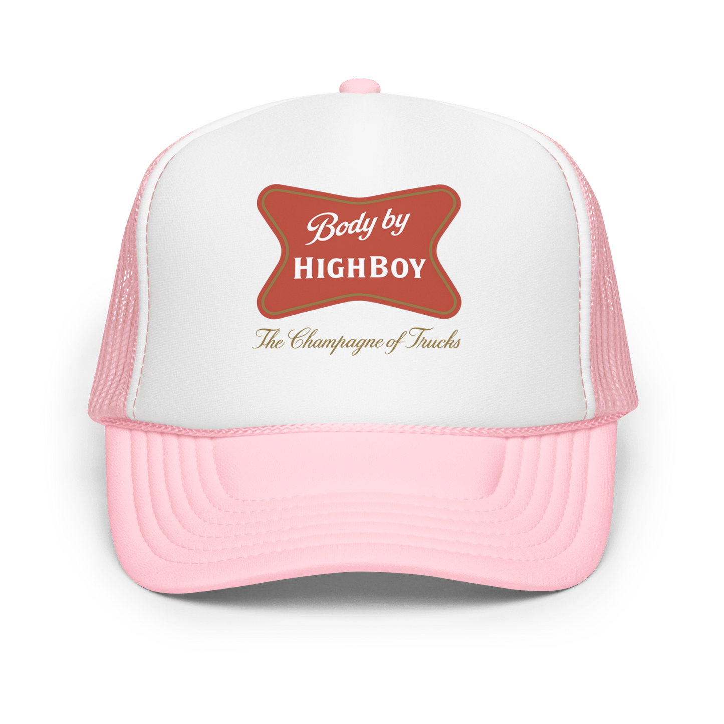 "Champagne Of Trucks" Foam Trucker Hat - vintage ford 1967–1979 Highboy, Bumpside, and Dentside truck design – BodyByHighboy