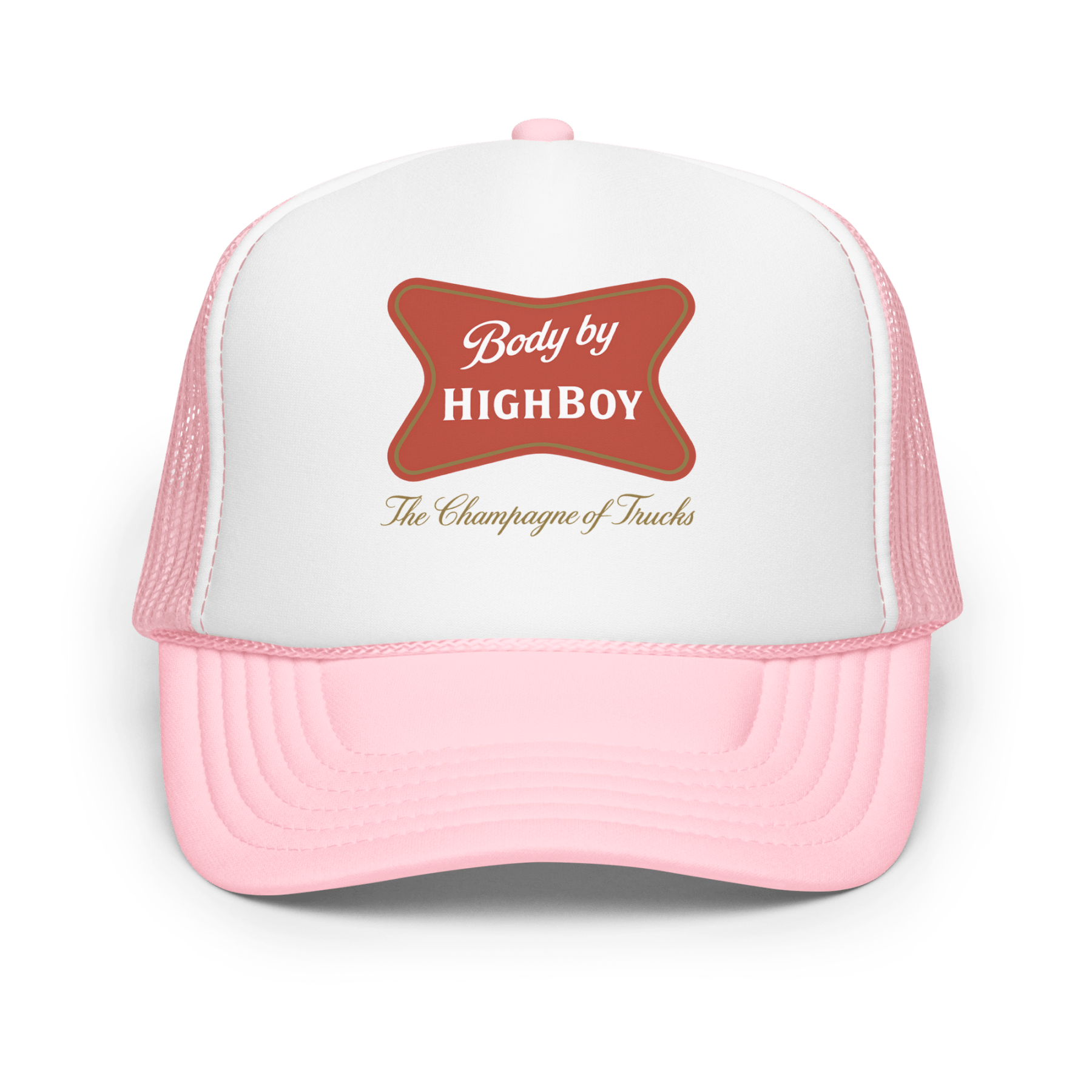 "Champagne Of Trucks" Foam Trucker Hat - vintage ford 1967–1979 Highboy, Bumpside, and Dentside truck design – BodyByHighboy