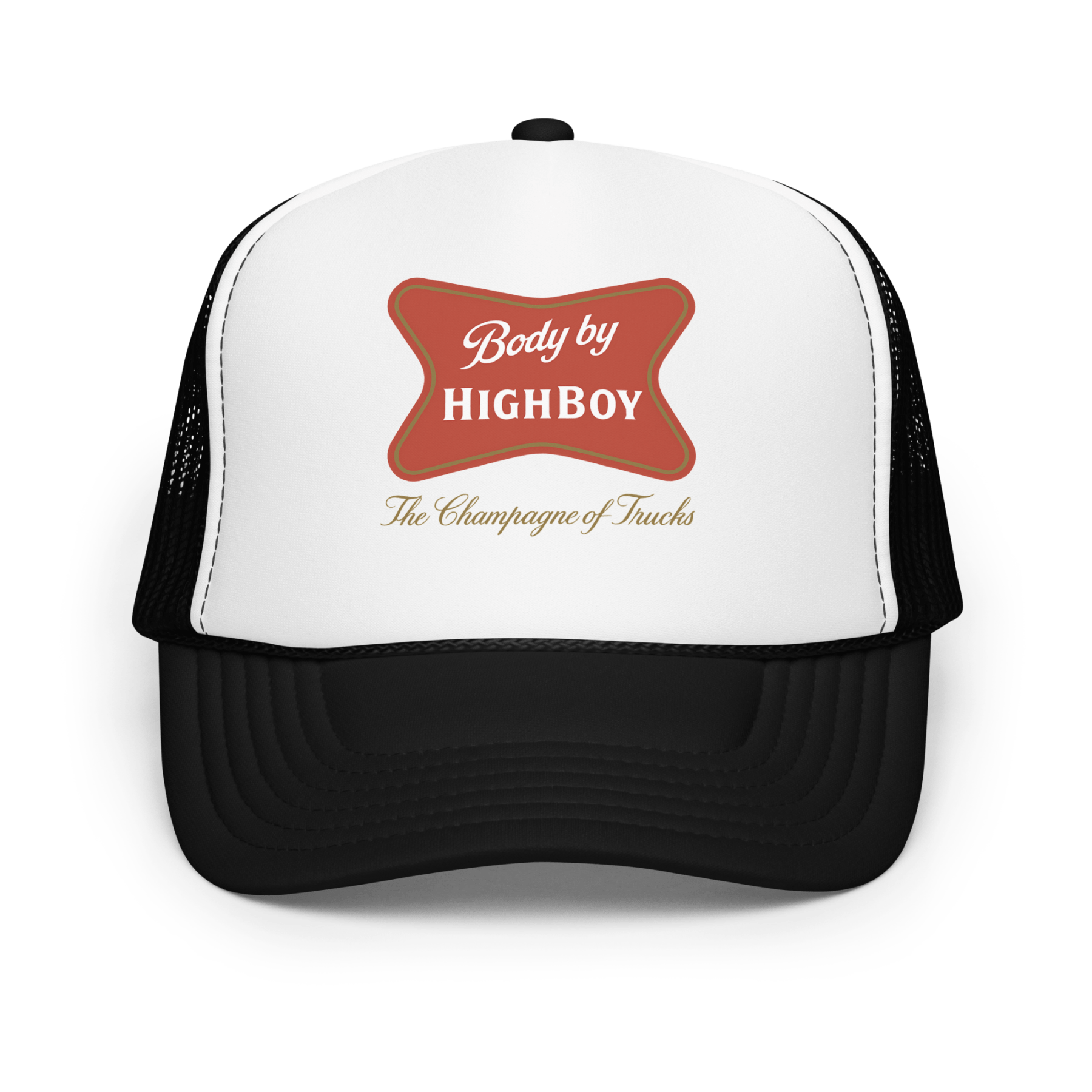"Champagne Of Trucks" Foam Trucker Hat - vintage ford 1967–1979 Highboy, Bumpside, and Dentside truck design – BodyByHighboy