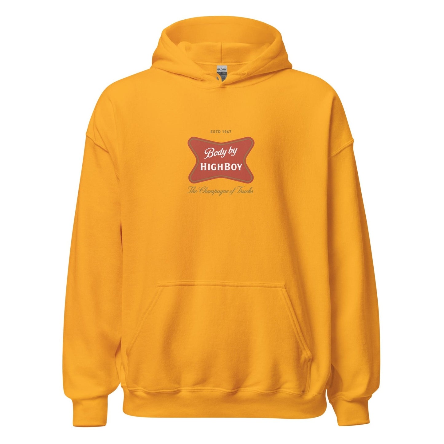 “Champagne of Trucks” Hoodie - vintage ford 1967–1979 Highboy, Bumpside, and Dentside truck design – BodyByHighboy