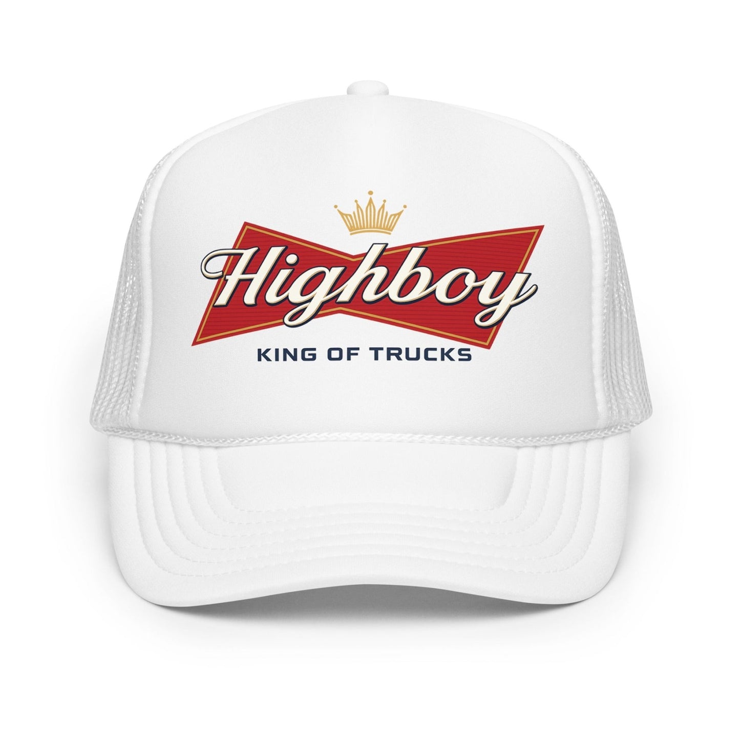 "King Of Trucks" Foam Trucker Hat - vintage ford 1967–1979 Highboy, Bumpside, and Dentside truck design – BodyByHighboy