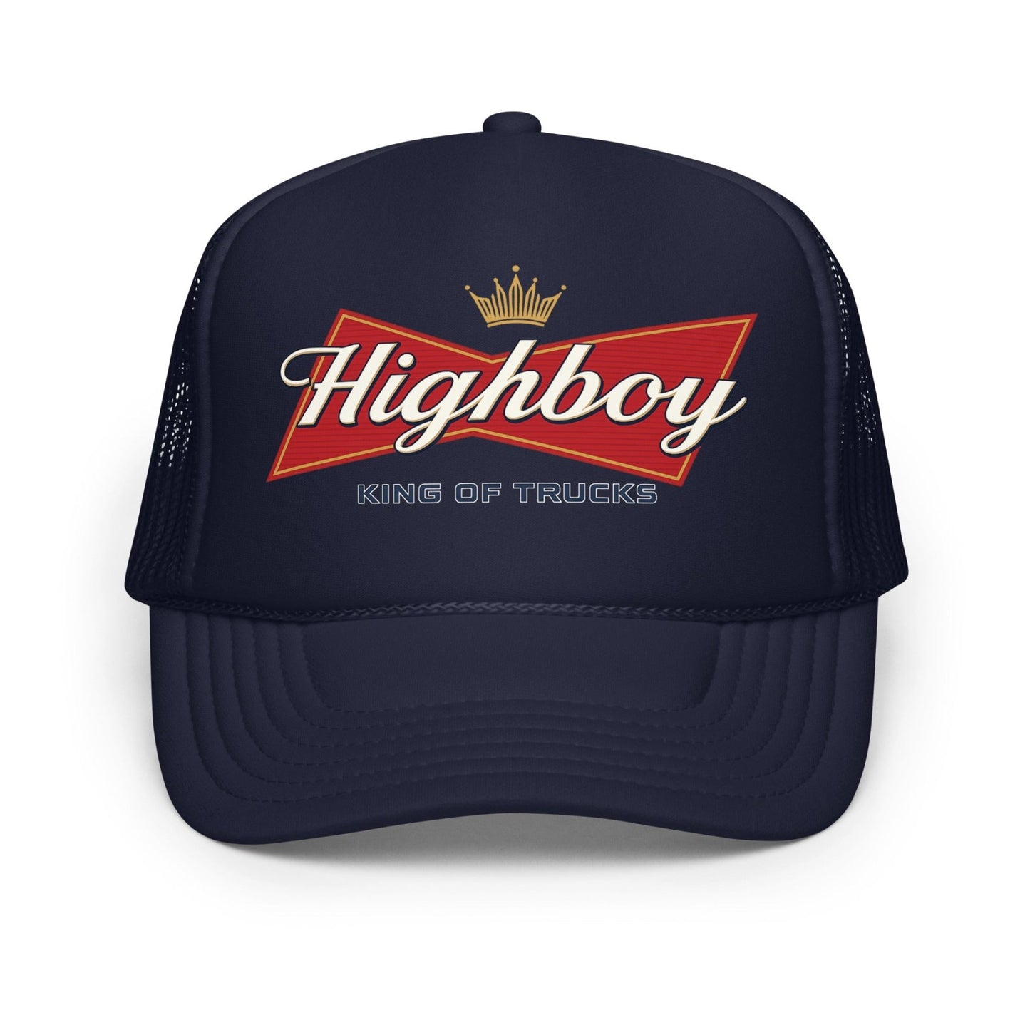 "King Of Trucks" Foam Trucker Hat - vintage ford 1967–1979 Highboy, Bumpside, and Dentside truck design – BodyByHighboy