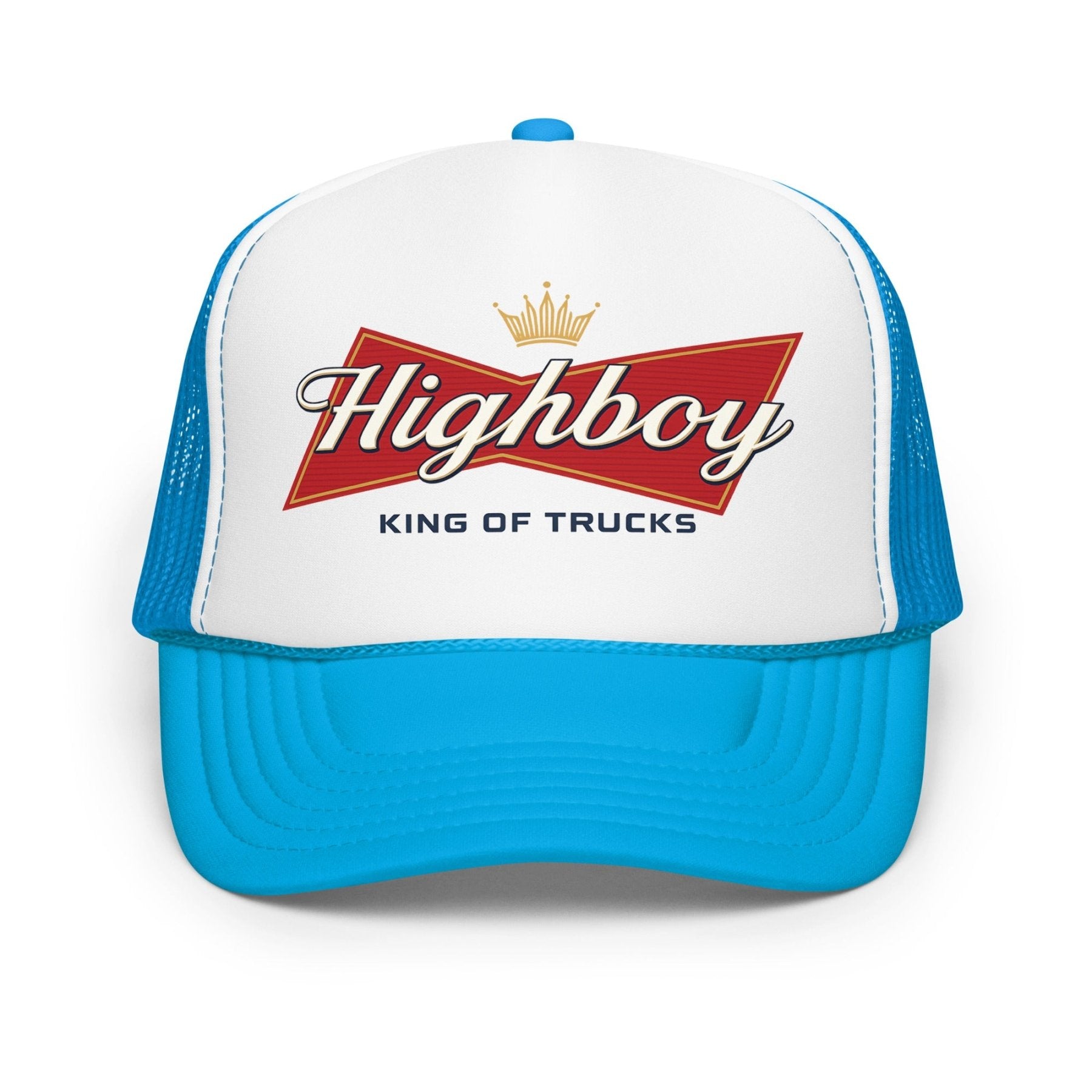 "King Of Trucks" Foam Trucker Hat - vintage ford 1967–1979 Highboy, Bumpside, and Dentside truck design – BodyByHighboy