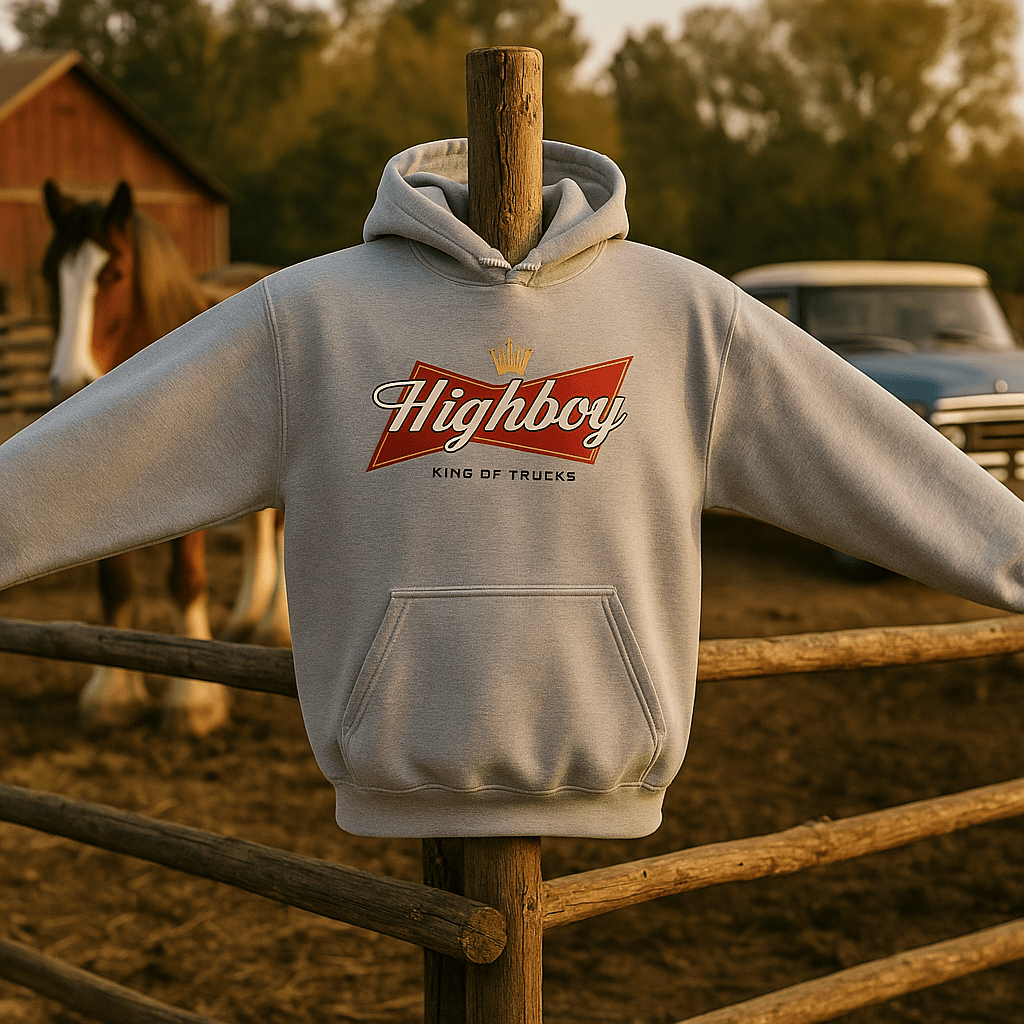 “King of Trucks” Hoodie - vintage ford 1967–1979 Highboy, Bumpside, and Dentside truck design – BodyByHighboy
