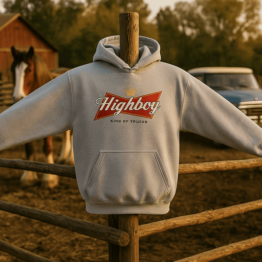 “King of Trucks” Hoodie - vintage ford 1967–1979 Highboy, Bumpside, and Dentside truck design – BodyByHighboy