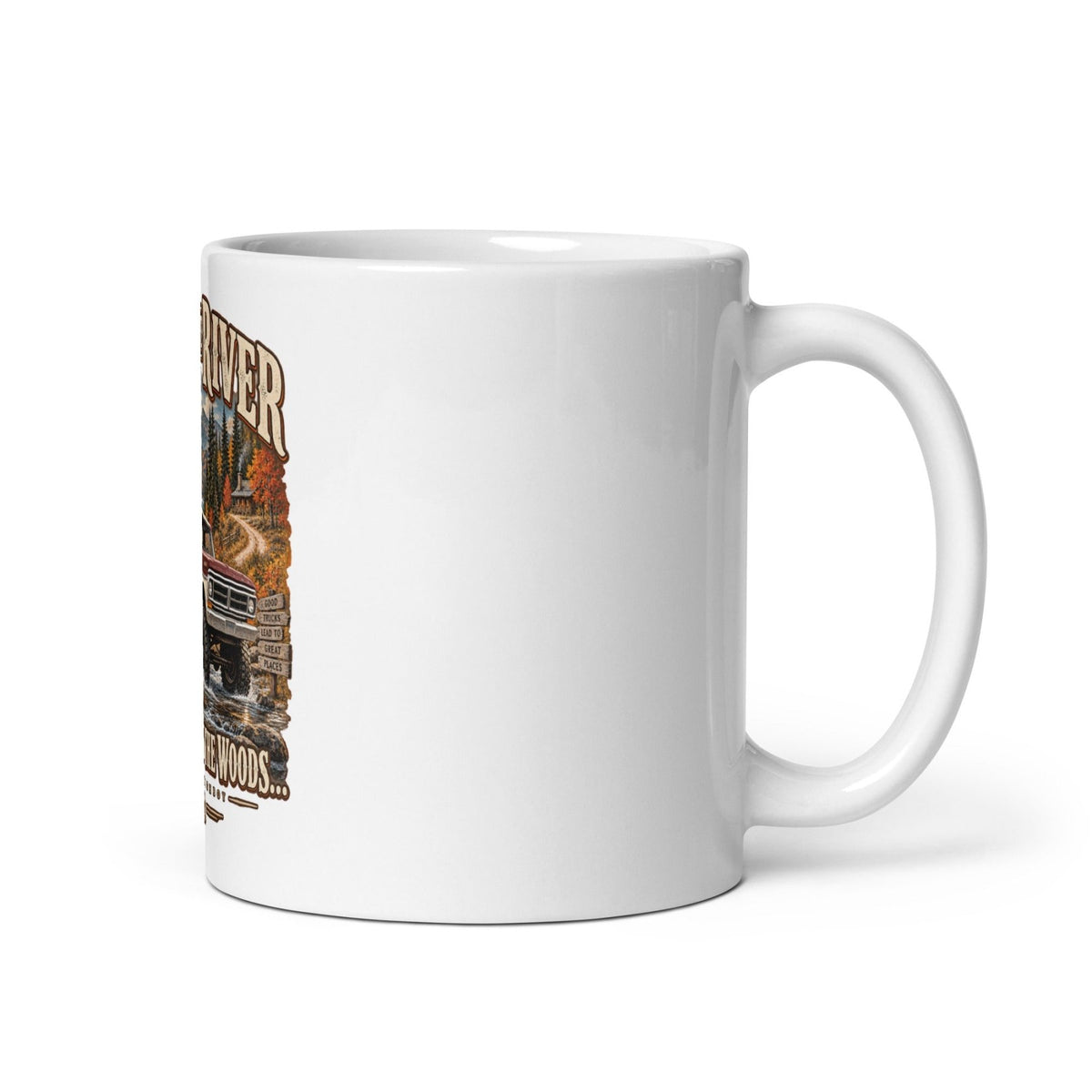 Over the River & Through the Woods Vintage Highboy Mug - vintage ford 1967–1979 Highboy, Bumpside, and Dentside truck design – BodyByHighboy
