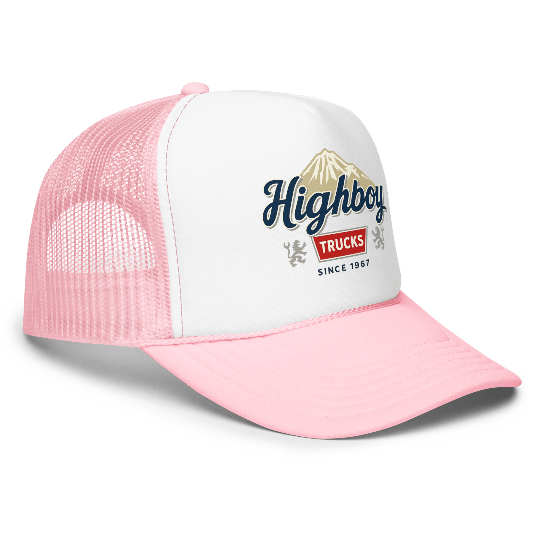 "Rocky Mountains" Foam Trucker Hat - vintage ford 1967–1979 Highboy, Bumpside, and Dentside truck design – BodyByHighboy