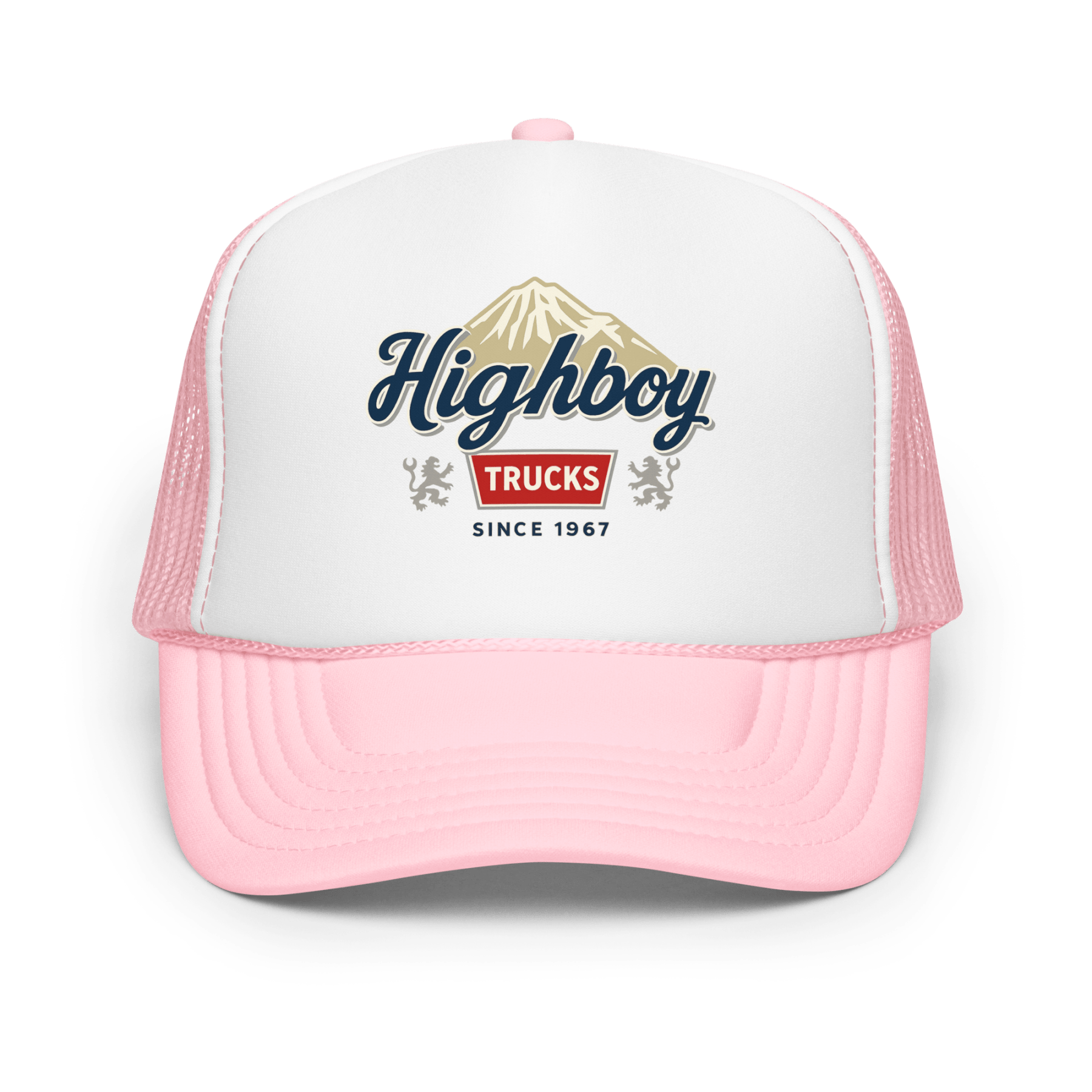 "Rocky Mountains" Foam Trucker Hat - vintage ford 1967–1979 Highboy, Bumpside, and Dentside truck design – BodyByHighboy