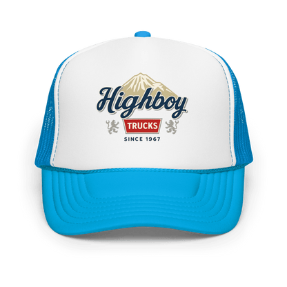 "Rocky Mountains" Foam Trucker Hat - vintage ford 1967–1979 Highboy, Bumpside, and Dentside truck design – BodyByHighboy