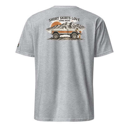 "Short Skirts Love Long Beds" Tee — Vintage Ford Truck Shirt - vintage ford 1967–1979 Highboy, Bumpside, and Dentside truck design – BodyByHighboy