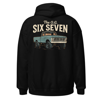 The O.G. Six Seven Hoodie - vintage ford 1967–1979 Highboy, Bumpside, and Dentside truck design – BodyByHighboy