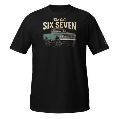 The O.G. Six Seven T-Shirt - vintage ford 1967–1979 Highboy, Bumpside, and Dentside truck design – BodyByHighboy