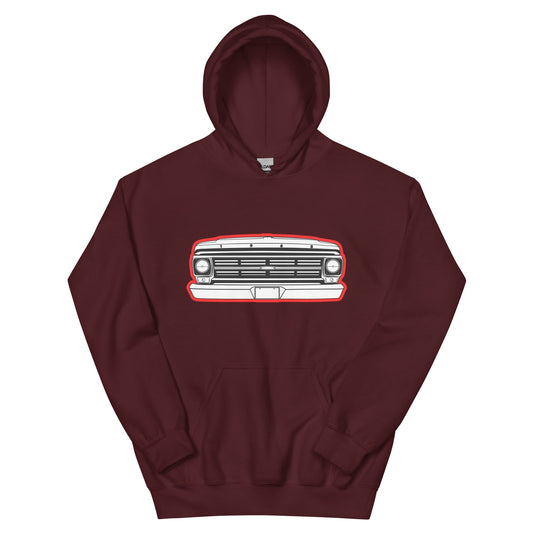 1968 Truck Grille Hoodie — Vintage Ford Highboy Bumpside Sweatshirt