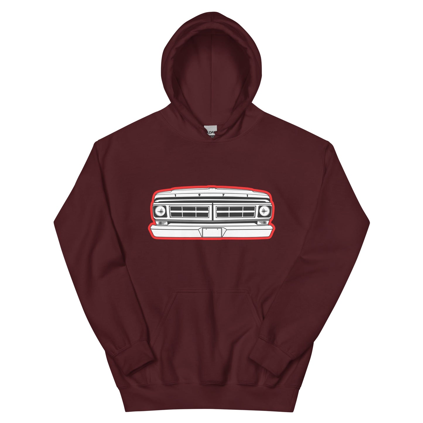 1971 Truck Grille Hoodie - BodyByHighboy Ford F250 Highboy Bumpside Dentside