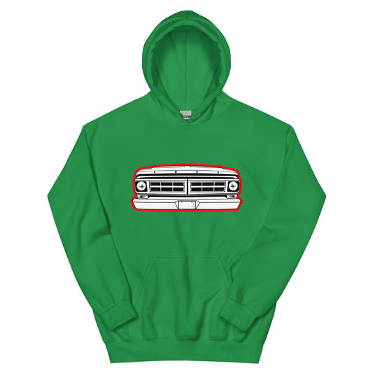 1971 Truck Grille Hoodie — Vintage Ford Highboy Bumpside Sweatshirt