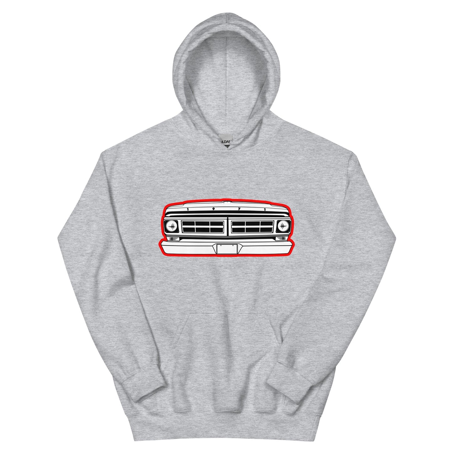 1971 Truck Grille Hoodie - BodyByHighboy Ford F250 Highboy Bumpside Dentside