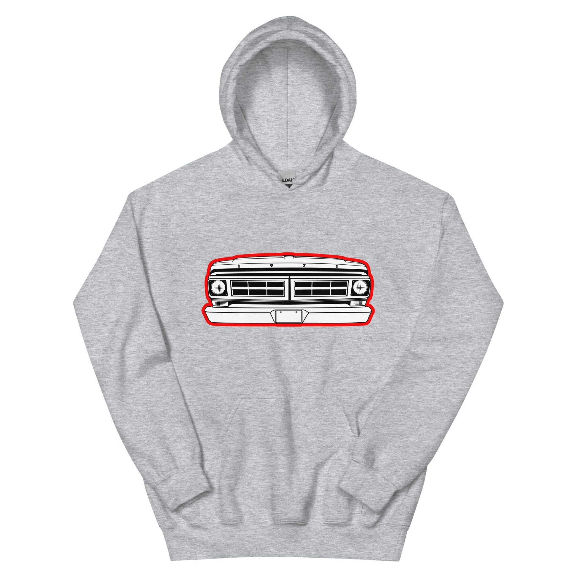 1971 Truck Grille Hoodie - BodyByHighboy Ford F250 Highboy Bumpside Dentside