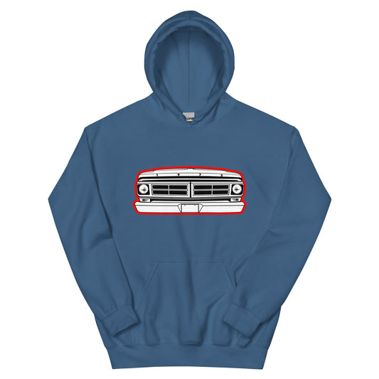 1972 Truck Grille Hoodie — Vintage Ford Highboy Bumpside Sweatshirt