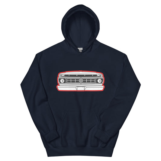 1977 Truck Grille Hoodie — Vintage Ford Highboy Dentside Sweatshirt