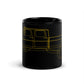 Single Line / Dual Cab Highboy Truck Black Mug - BodyByHighboy Ford F250 Highboy Bumpside Dentside